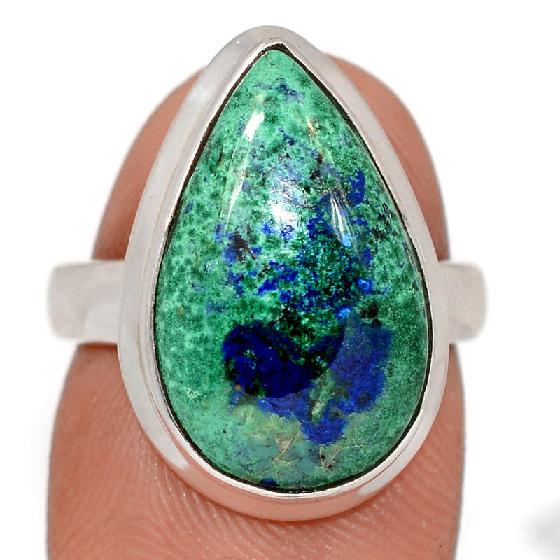 Azurite In Malachite Ring - MIAR671