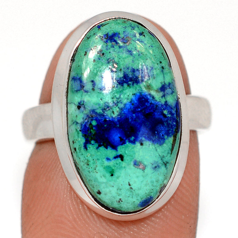 Azurite In Malachite Ring - MIAR672
