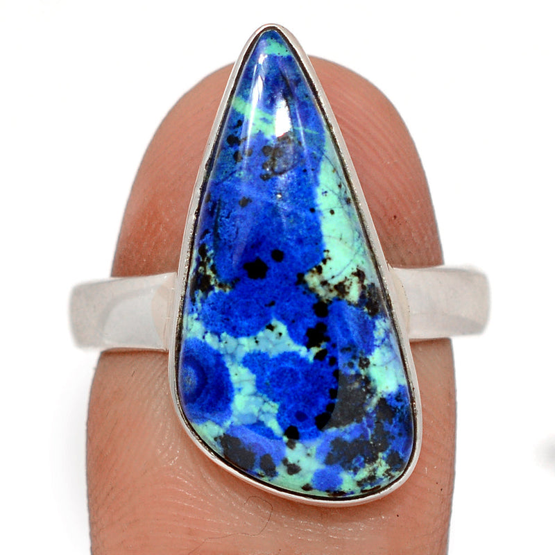 Azurite In Malachite Ring - MIAR673