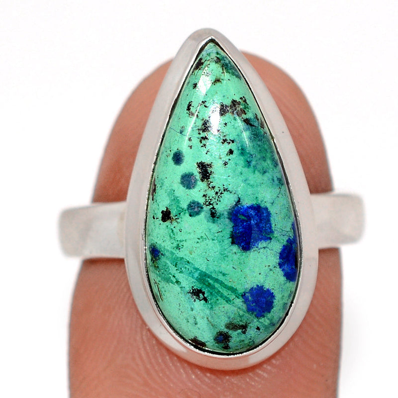 Azurite In Malachite Ring - MIAR674