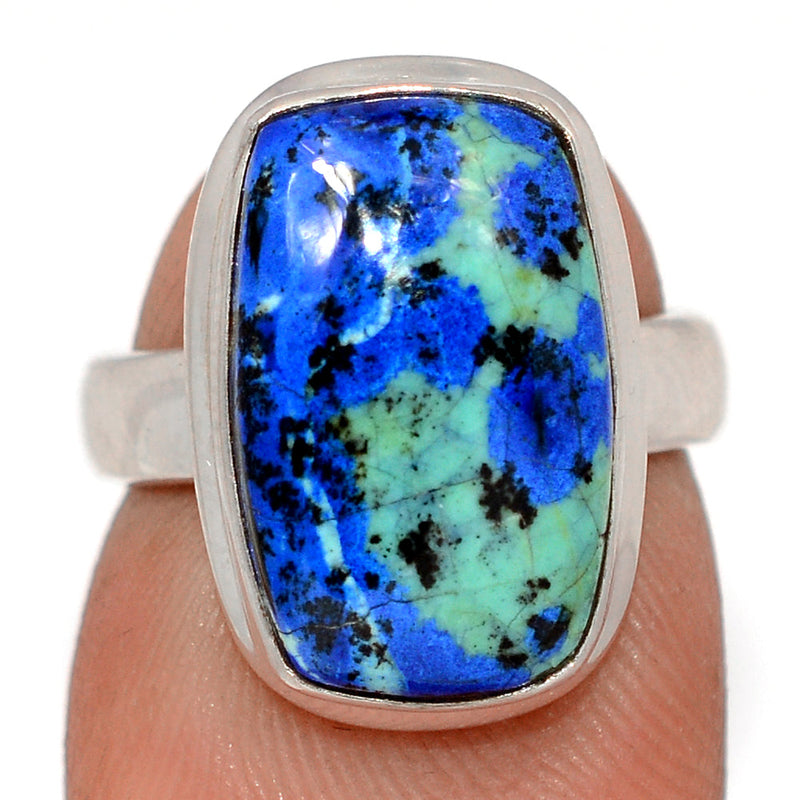 Azurite In Malachite Ring - MIAR677