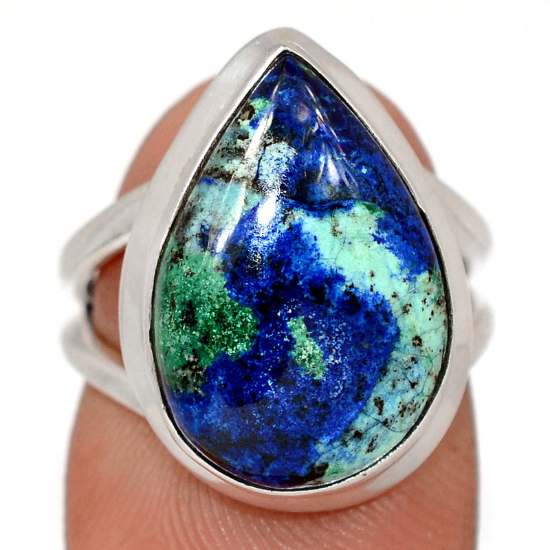 Azurite In Malachite Ring - MIAR678