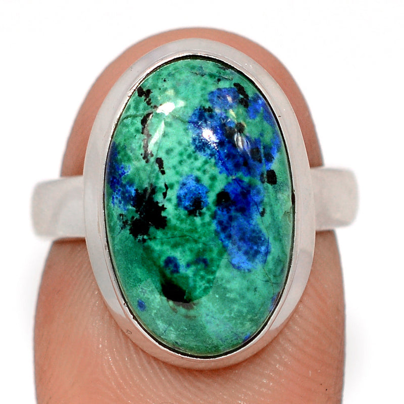 Azurite In Malachite Ring - MIAR680