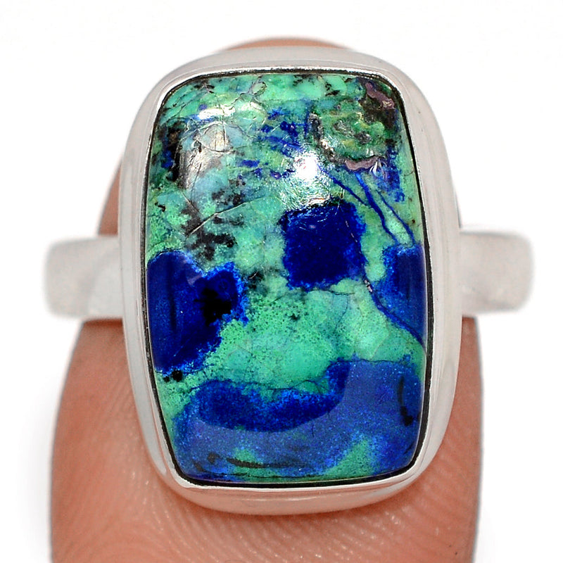 Azurite In Malachite Ring - MIAR681