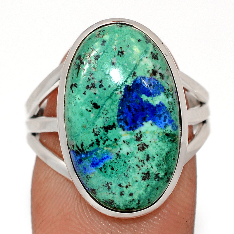 Azurite In Malachite Ring - MIAR682