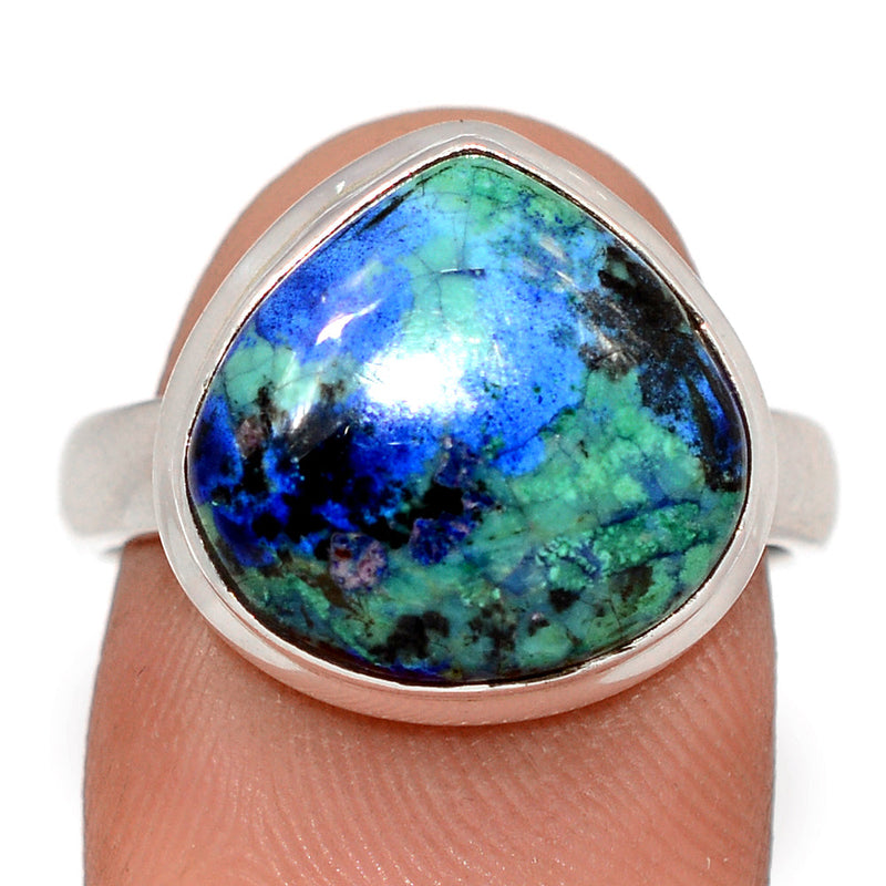 Azurite In Malachite Ring - MIAR683