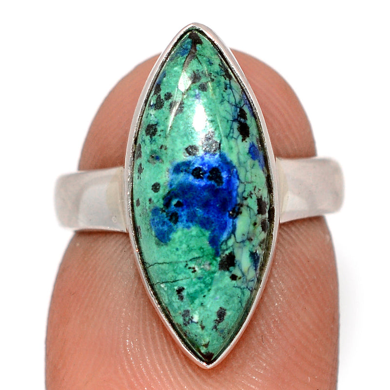 Azurite In Malachite Ring - MIAR688
