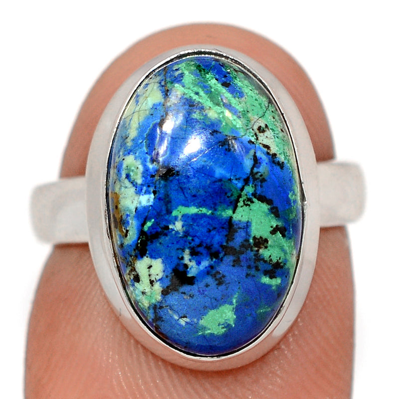Azurite In Malachite Ring - MIAR690