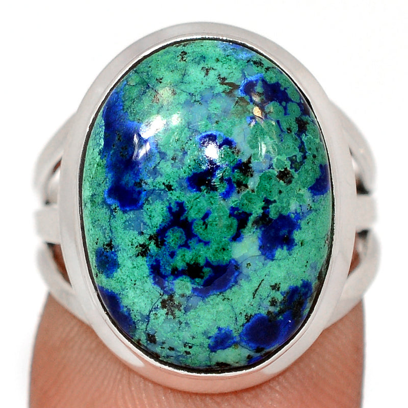 Azurite In Malachite Ring - MIAR692