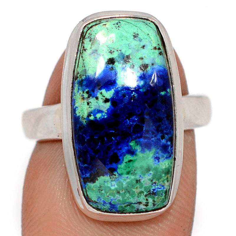 Azurite In Malachite Ring - MIAR699