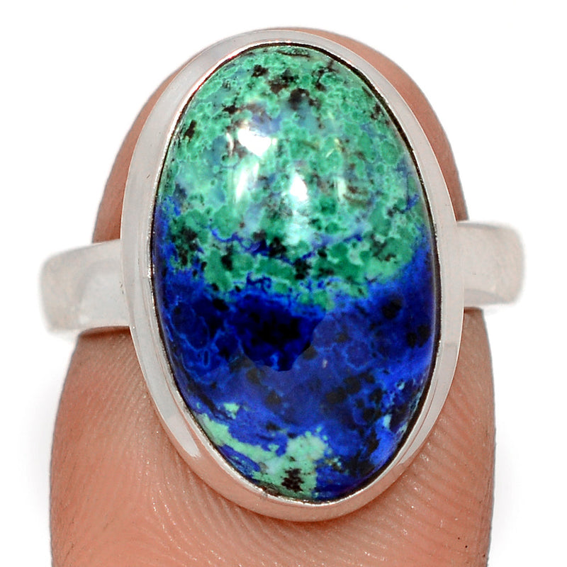 Azurite In Malachite Ring - MIAR700