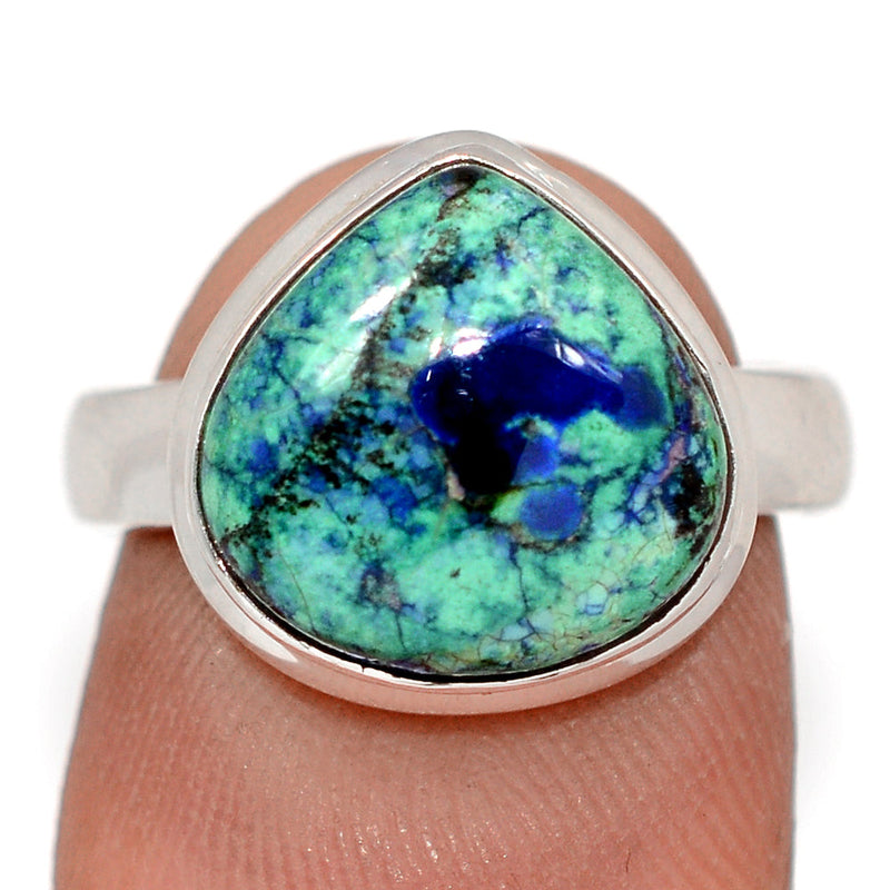 Azurite In Malachite Ring - MIAR701
