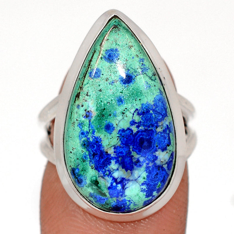 Azurite In Malachite Ring - MIAR703