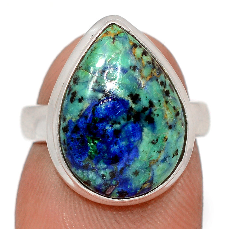 Azurite In Malachite Ring - MIAR706