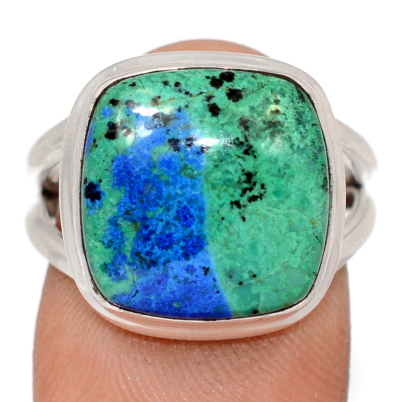 Azurite In Malachite Ring - MIAR708