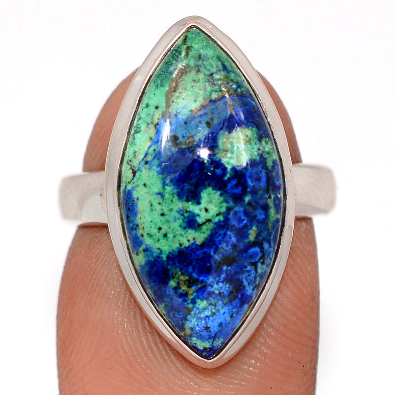 Azurite In Malachite Ring - MIAR709