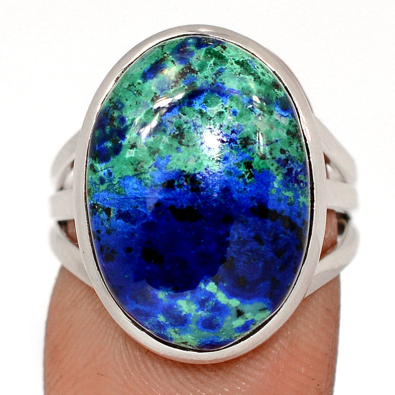 Azurite In Malachite Ring - MIAR718