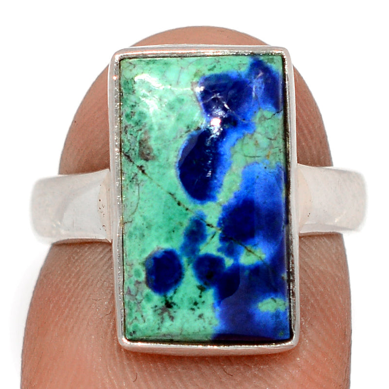 Azurite In Malachite Ring - MIAR720