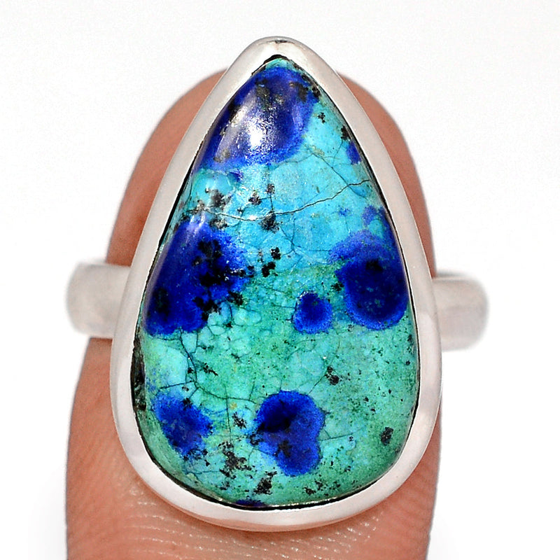 Azurite In Malachite Ring - MIAR724