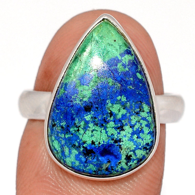 Azurite In Malachite Ring - MIAR725
