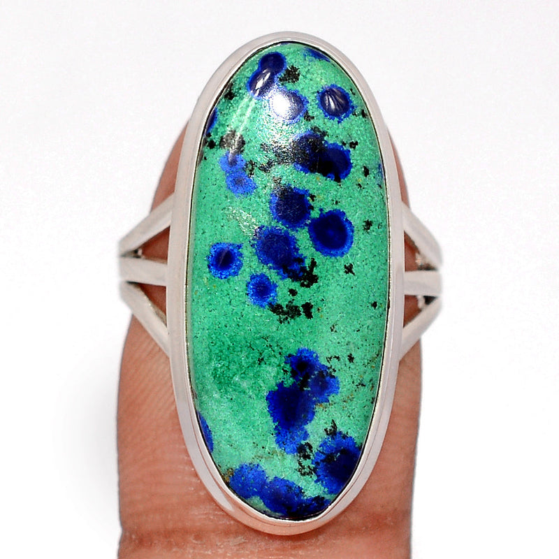 Azurite In Malachite Ring - MIAR731