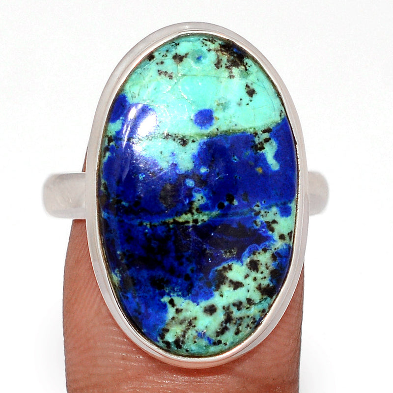 Azurite In Malachite Ring - MIAR732