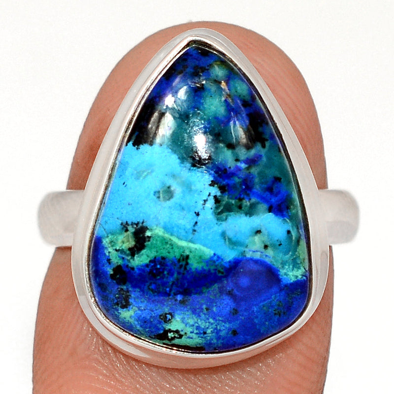 Azurite In Malachite Ring - MIAR733