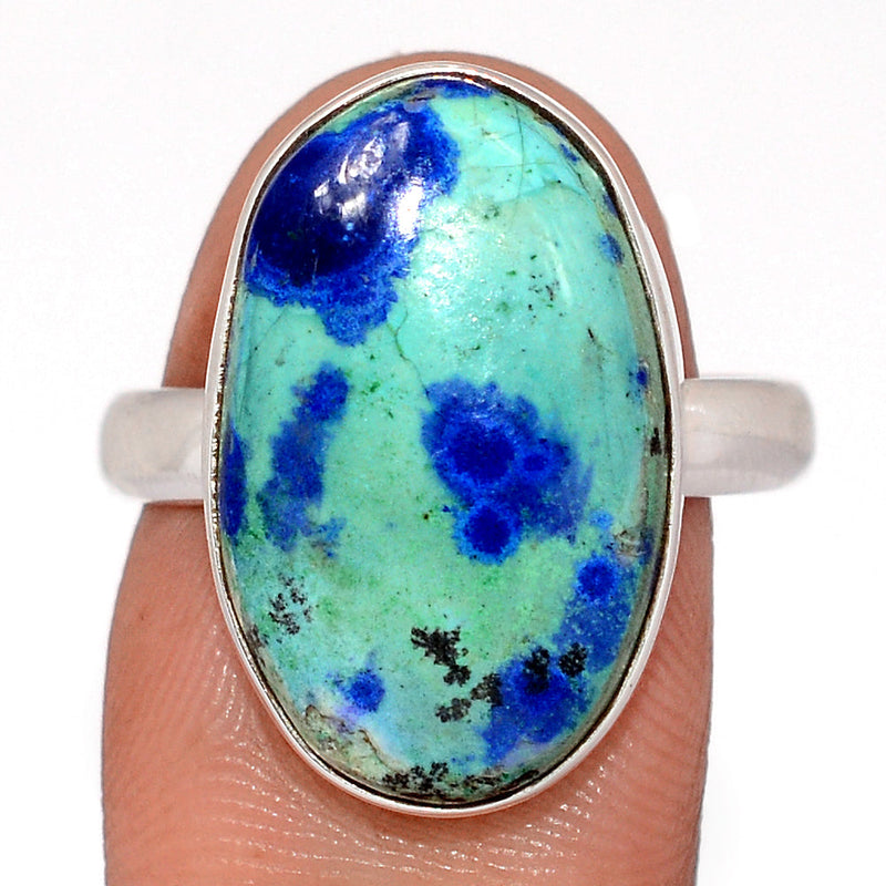Azurite In Malachite Ring - MIAR735