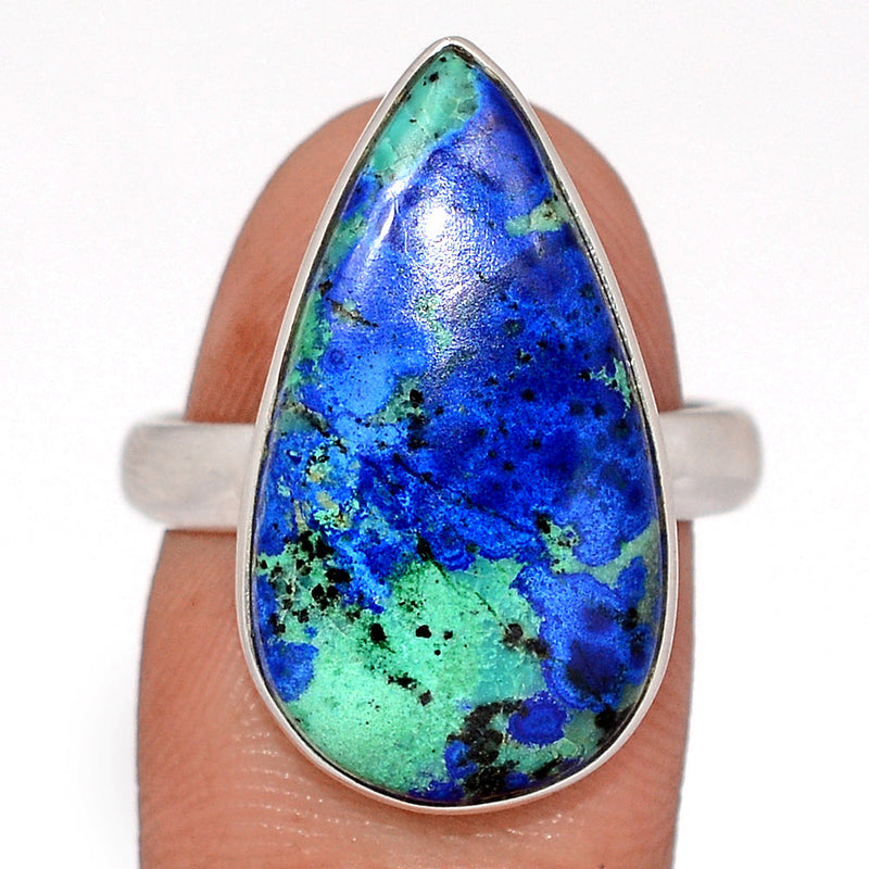 Azurite In Malachite Ring - MIAR736