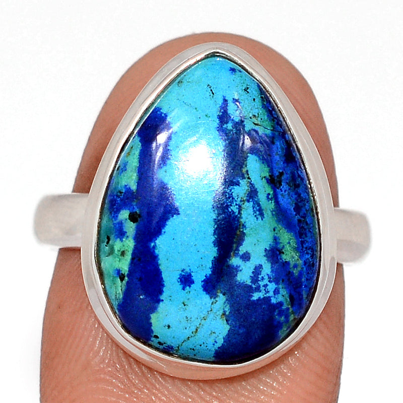 Azurite In Malachite Ring - MIAR737