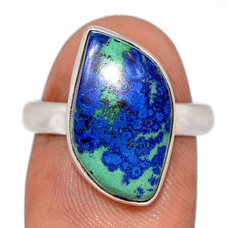 Azurite In Malachite Ring - MIAR739