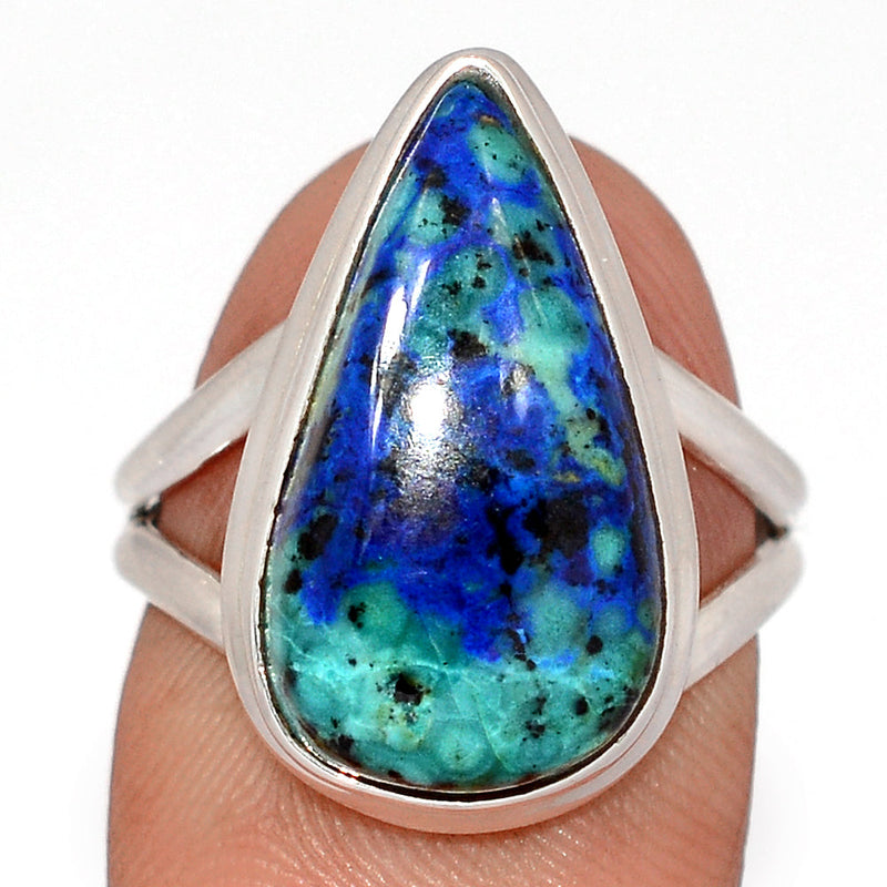 Azurite In Malachite Ring - MIAR740