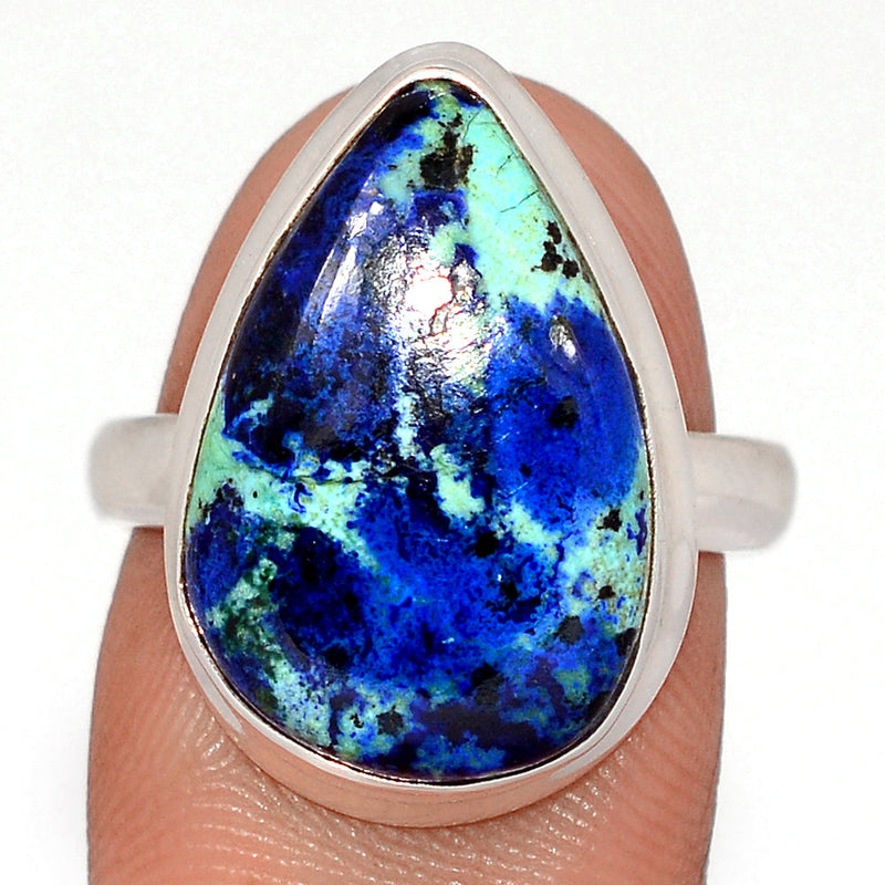 Azurite In Malachite Ring - MIAR743
