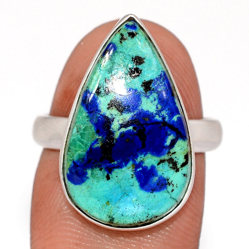 Azurite In Malachite Ring - MIAR746