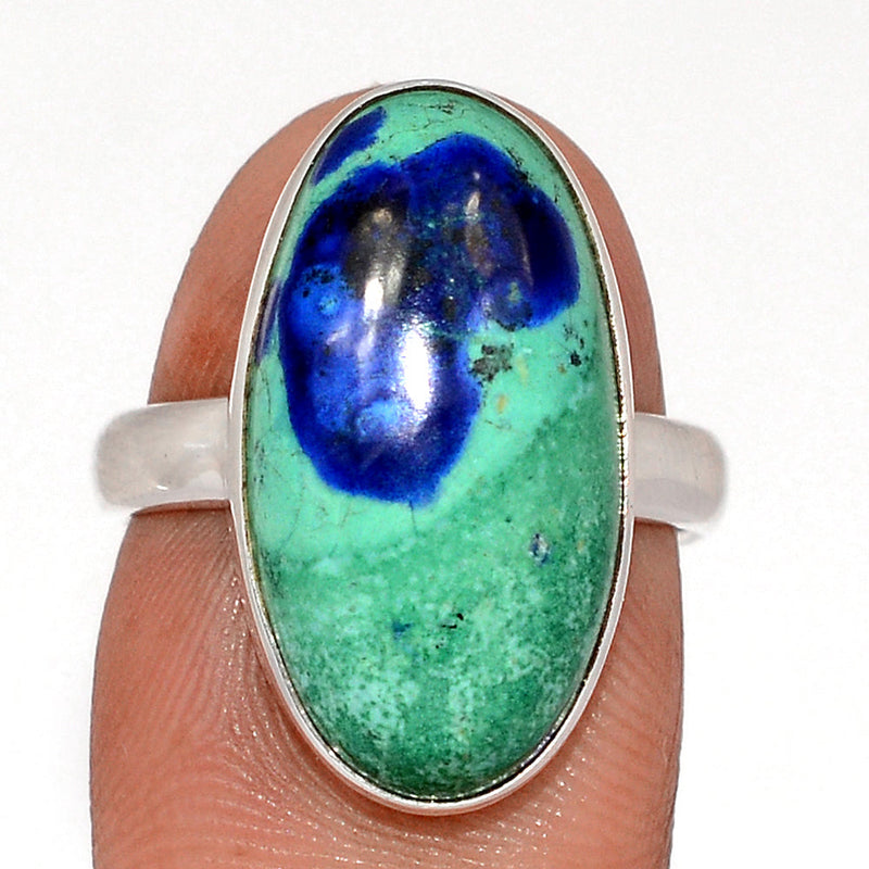 Azurite In Malachite Ring - MIAR750