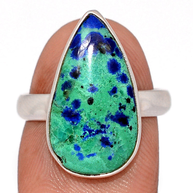 Azurite In Malachite Ring - MIAR751