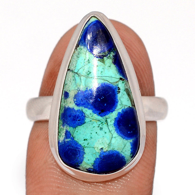 Azurite In Malachite Ring - MIAR753