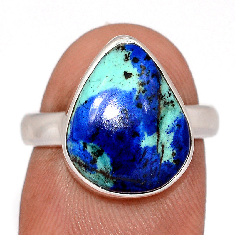Azurite In Malachite Ring - MIAR754
