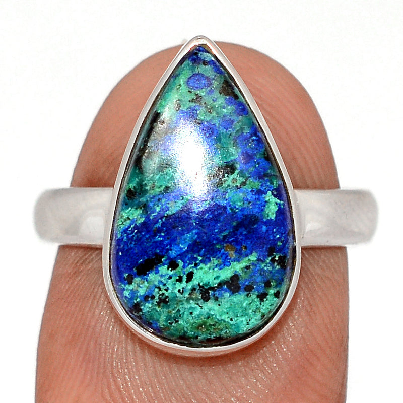 Azurite In Malachite Ring - MIAR756
