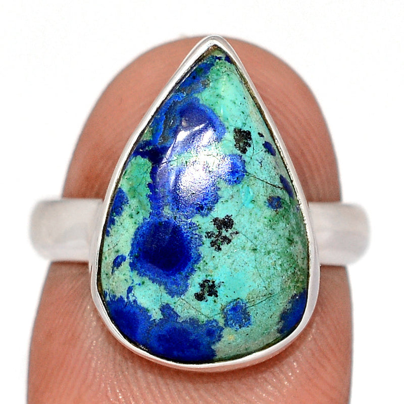 Azurite In Malachite Ring - MIAR761