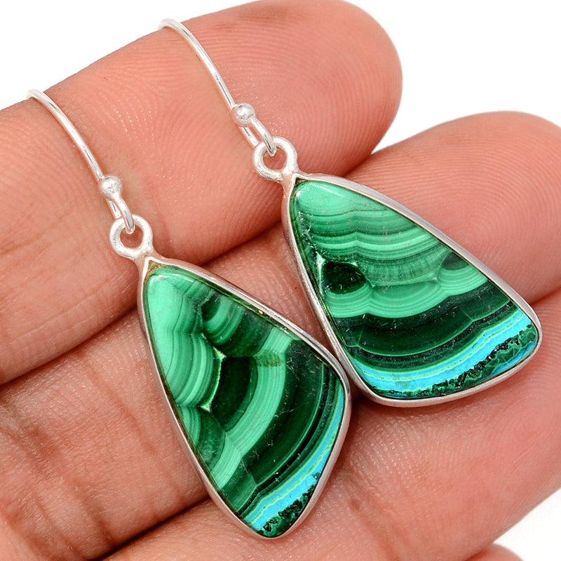 1.6" Malachite In Chrysocolla Earrings - MICE984