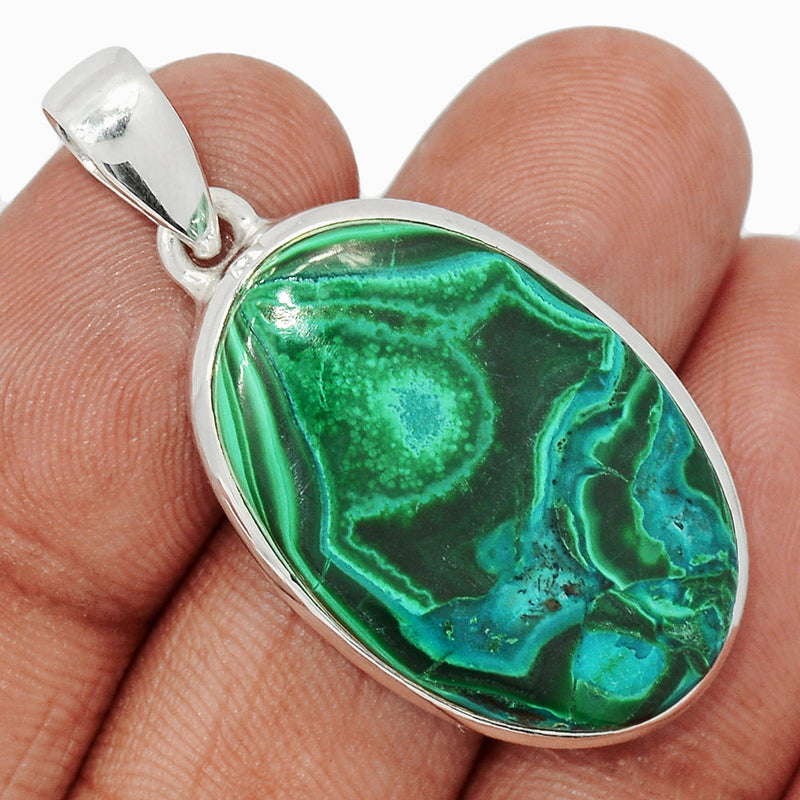 1.6" Malachite In Chrysocolla Pendants - MICP1939
