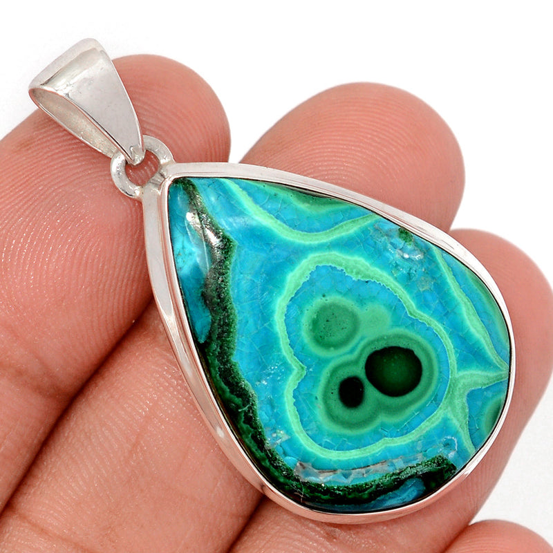 1.7" Malachite In Chrysocolla Pendants - MICP2012