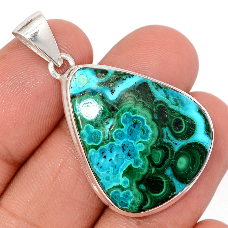 1.6" Malachite In Chrysocolla Pendants - MICP2018