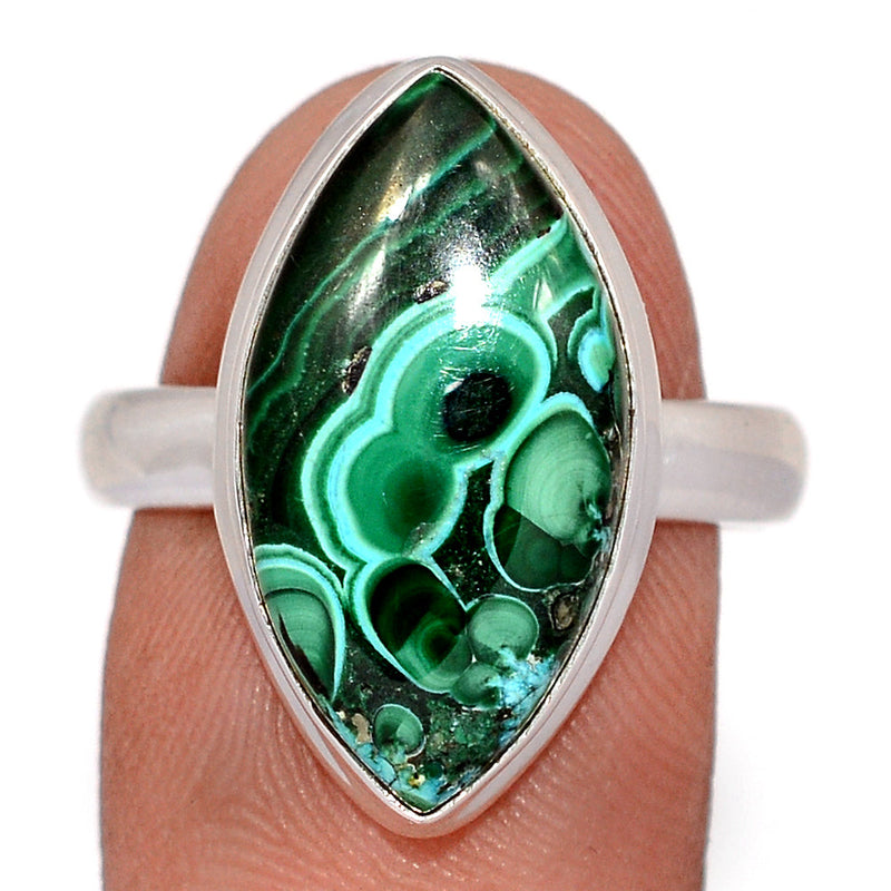Malachite In Chrysocolla Ring - MICR1581