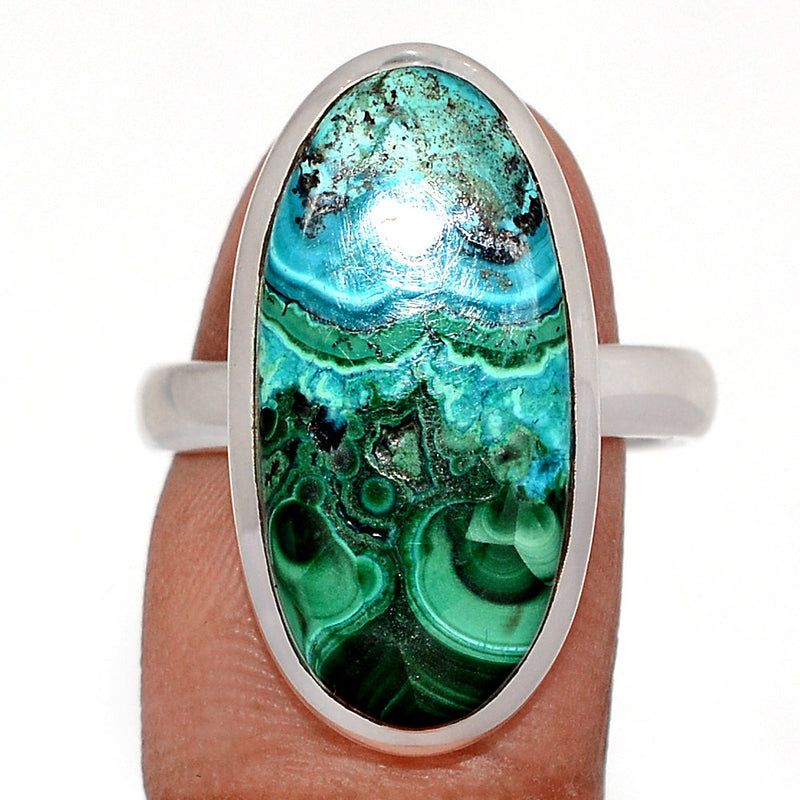Malachite In Chrysocolla Ring - MICR1582