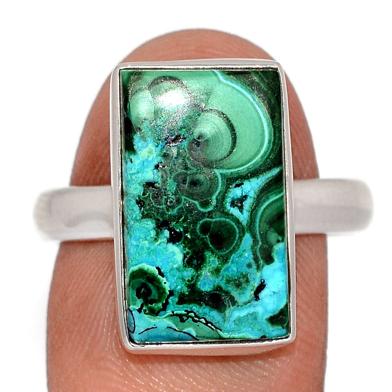 Malachite In Chrysocolla Ring - MICR1584
