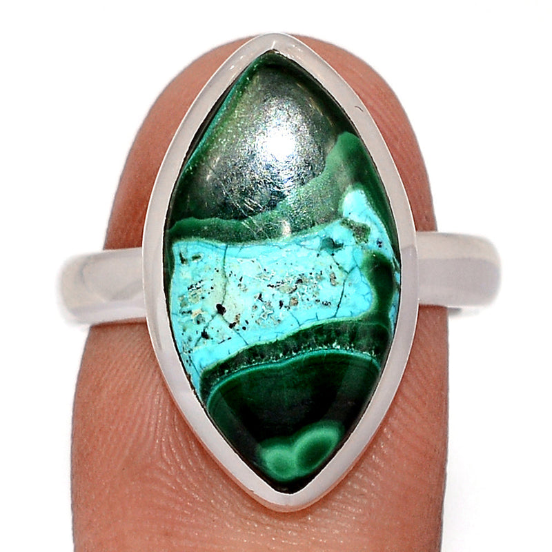 Malachite In Chrysocolla Ring - MICR1585