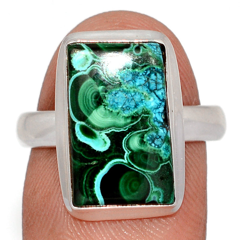 Malachite In Chrysocolla Ring - MICR1586