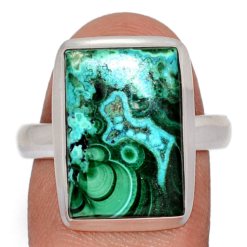 Malachite In Chrysocolla Ring - MICR1588